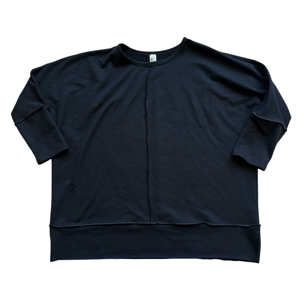 SPANX Black Oversized Tunic Top Dolman Sleeve Minimalist Athleisure M Lounge